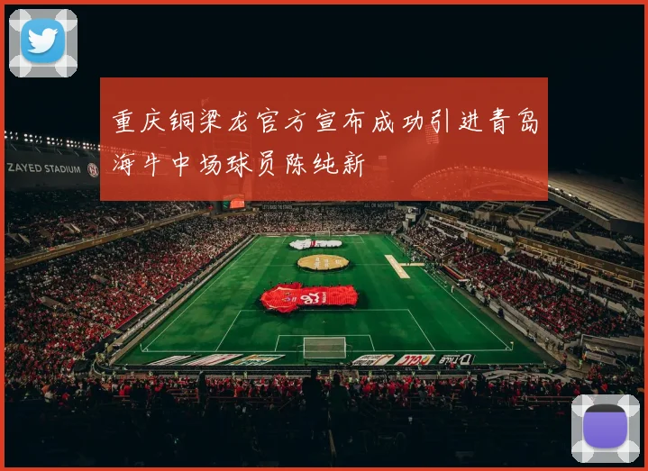 重庆铜梁龙官方宣布成功引进青岛海牛中场球员陈纯新